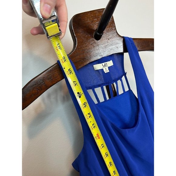 Ya Los Angeles Women's Midi Sleeveless Scoop Neck Truly Cobalt Blue Dress Size S - Picture 8 of 11